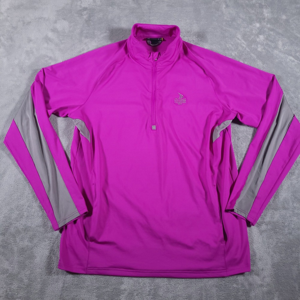 Under Armour 1/4 Zip Pullover Adult XL Purple‎ 2015 US Open Chambers Bay Golf